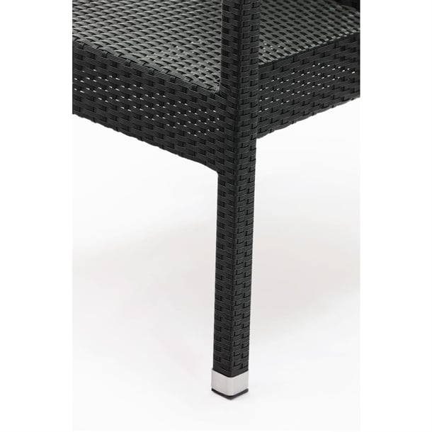 Bolero PE Wicker Armchairs Charcoal (4 Pack) dl477