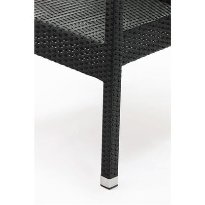 Bolero PE Wicker Armchairs Charcoal (4 Pack) dl477