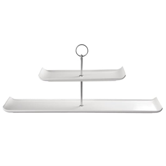 Churchill 2 Tier Rectangular Plates Tower 560mm (2 Pack) dl495