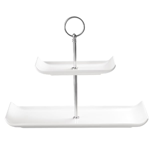 Churchill 2 Tier Rectangular Plates Tower 300mm (2 Pack) dl496