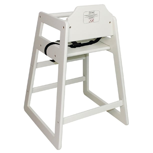 Bolero Wooden High Chair Antique White Finish dl833