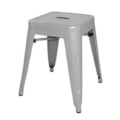 Bolero Bistro Galvanised Steel Low Stool (4 Pack) dl875
