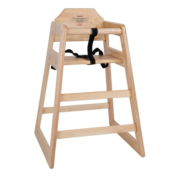 Bolero Wooden Highchair Natural Finish dl900