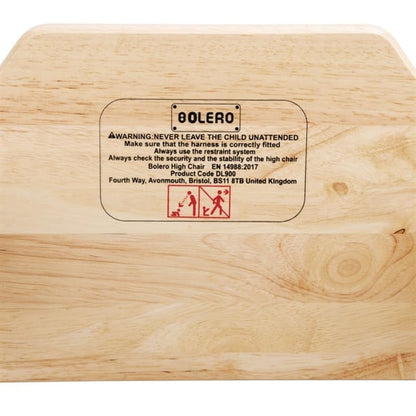Bolero Wooden Highchair Natural Finish dl900