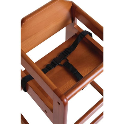 Bolero Wooden Highchair Dark Wood Finish dl901