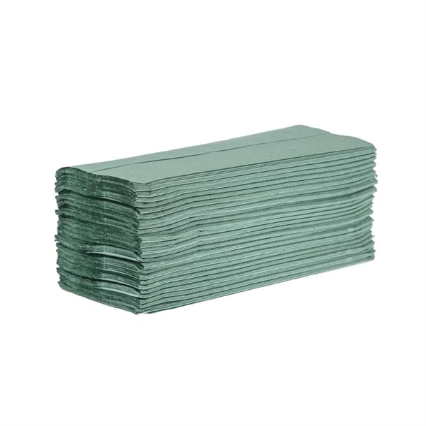 Jantex Z Fold Paper Hand Towels Green 1-Ply 3000 Sheets dl923