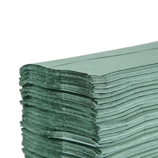 Jantex Z Fold Paper Hand Towels Green 1-Ply 3000 Sheets dl923