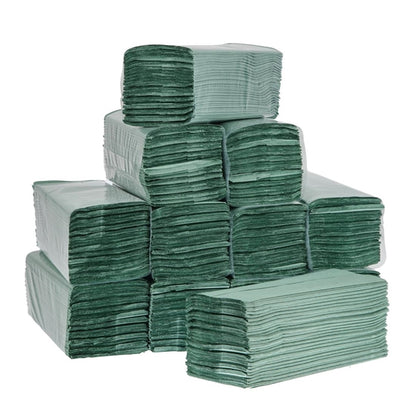 Jantex Z Fold Paper Hand Towels Green 1-Ply 3000 Sheets dl923