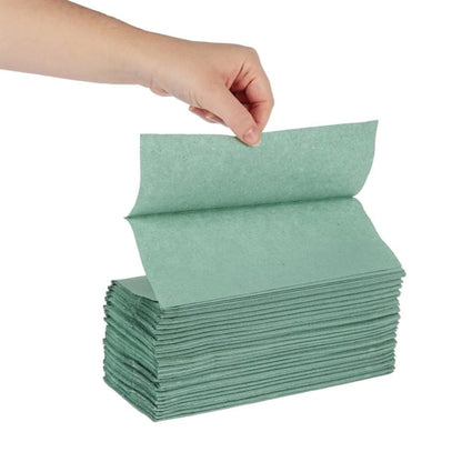 Jantex Z Fold Paper Hand Towels Green 1-Ply 3000 Sheets dl923