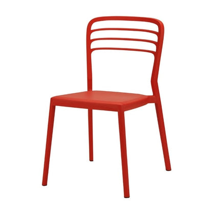 Newquay Ocean Plastic Outdoor Chair in Red (4 Pack) dm087