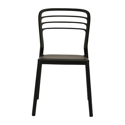 Newquay Ocean Plastic Outdoor Chair in Black (4 Pack) dm088