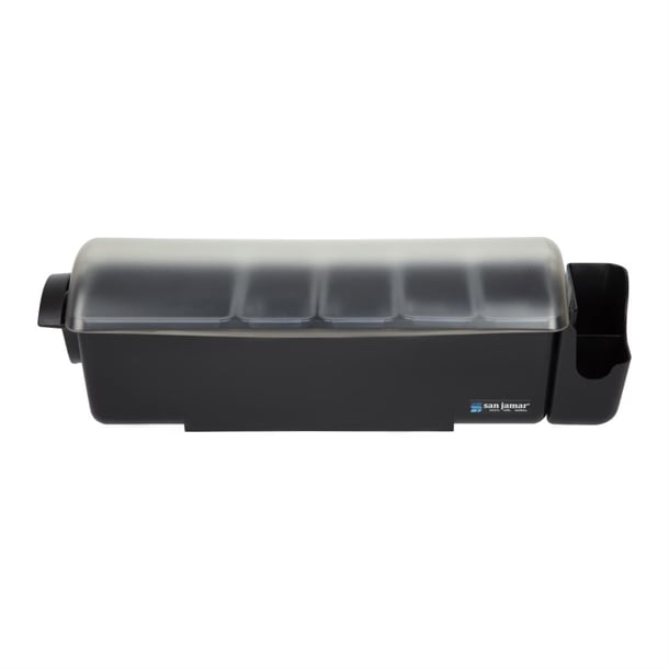 San Jamar  5 Tray Dome Condiment Dispenser Black dm113