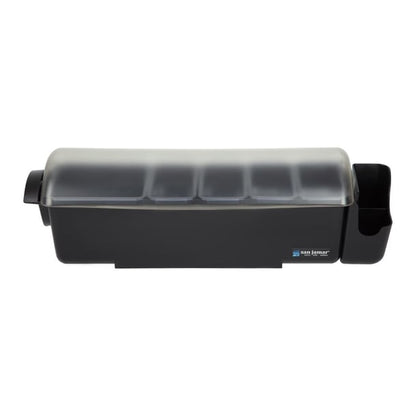 San Jamar  5 Tray Dome Condiment Dispenser Black dm113