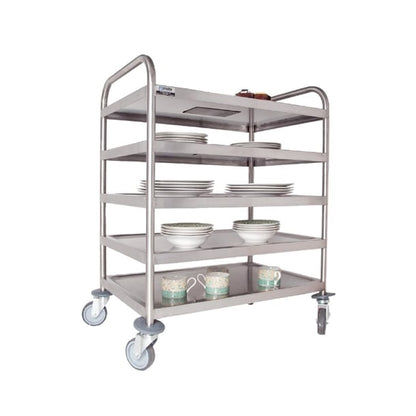 Craven 5 Tier General Purpose and Cleaning Trolley With Brakes dm341
