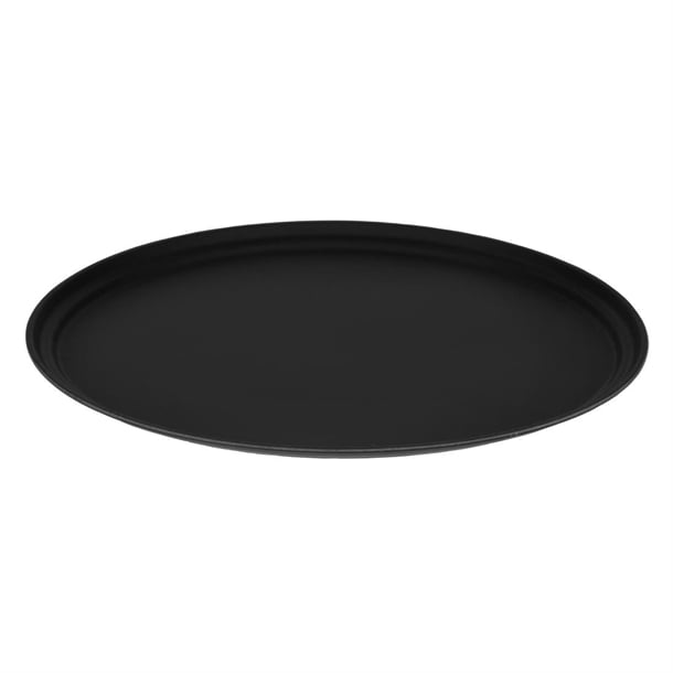Cambro Camtread Large Fibreglass Oval Non-Slip Tray Black 600mm dm783