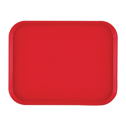 Cambro Polypropylene Fast Food Tray Red 410mm dm800