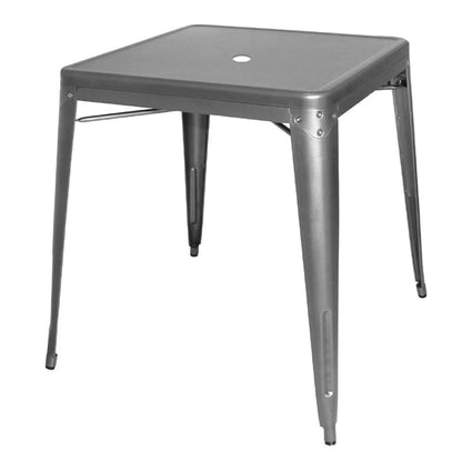 Bolero Bistro Square Steel Table Gun Metal 668mm dm904