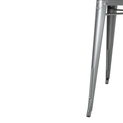 Bolero Bistro Square Steel Table Gun Metal 668mm dm904