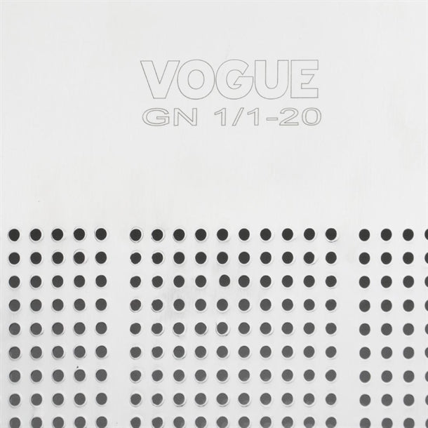 Vogue Stainless Steel Heavy Duty Perforated 1/1 Gastronorm Tray 20mm dm971