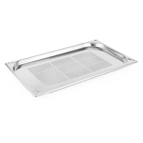 Vogue Stainless Steel Heavy Duty Perforated 1/1 Gastronorm Tray 20mm dm971