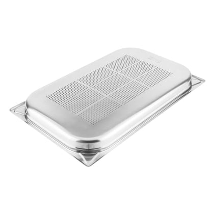 Vogue Stainless Steel Heavy Duty Perforated 1/1 Gastronorm Tray 40mm dm972