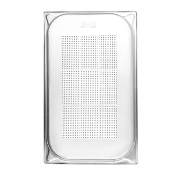 Vogue Stainless Steel Heavy Duty Perforated 1/1 Gastronorm Tray 40mm dm972