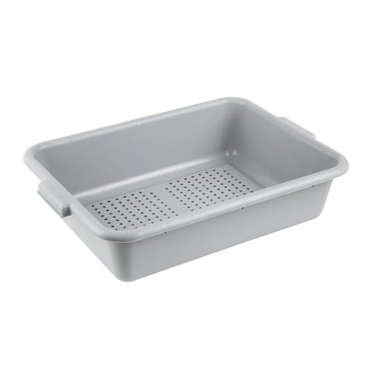 Vogue EDLP Plastic Perforated Storage Box Grey dn583