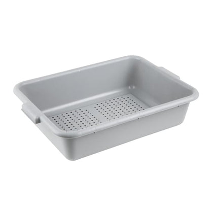 Vogue EDLP Plastic Perforated Storage Box Grey dn583