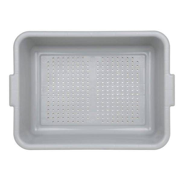 Vogue EDLP Plastic Perforated Storage Box Grey dn583