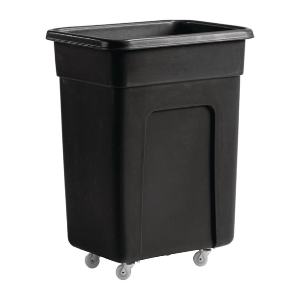Black Polyethylene Trolley Small 130Ltr 600mm dn597