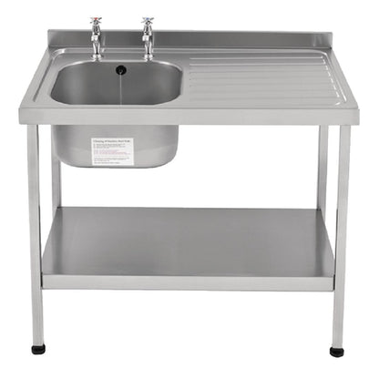 KWC DVS Self Assembly Stainless Steel Sink Right Hand Drainer 1000x600mm p049