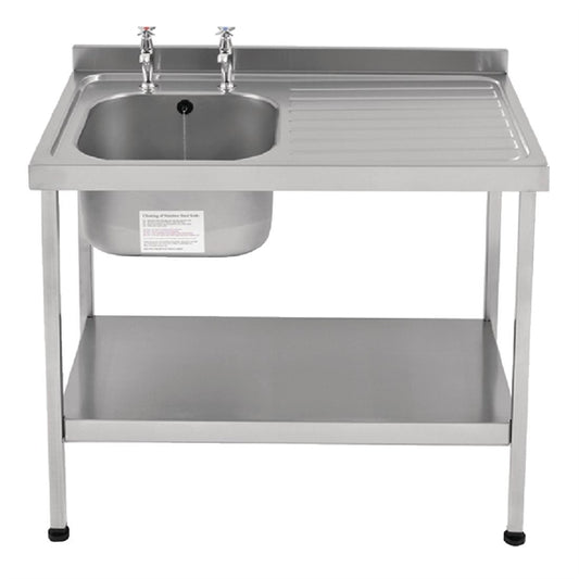 KWC DVS Self Assembly Stainless Steel Sink Right Hand Drainer 1000x600mm p049