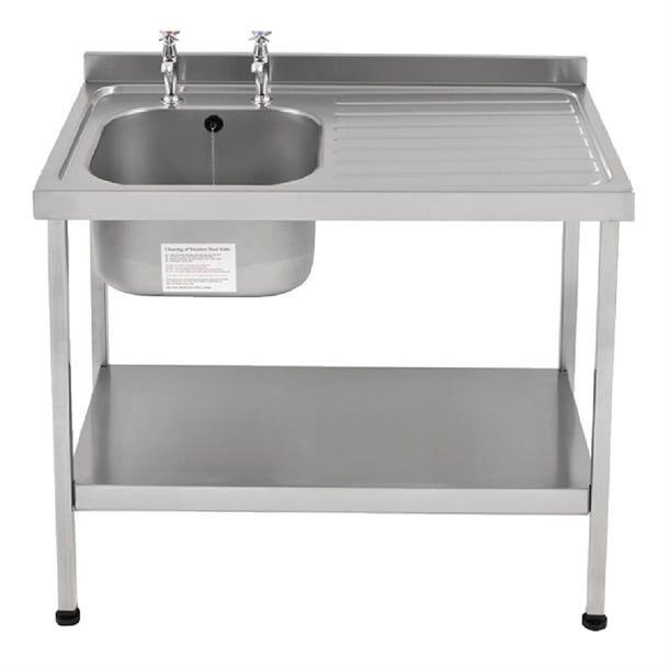 KWC DVS Self Assembly Stainless Steel Sink Right Hand Drainer 1000x600mm p049