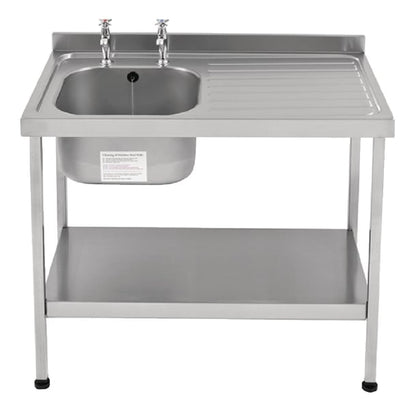 KWC DVS Self Assembly Stainless Steel Sink Right Hand Drainer 1000x600mm p049