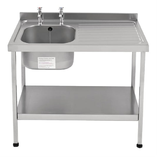 KWC DVS Self Assembly Stainless Steel Sink Right Hand Drainer 1000x600mm p049