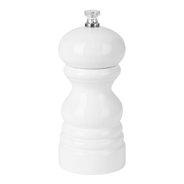 Olympia Salt Or Pepper Grinder White Hevea Wood 125mm dn652