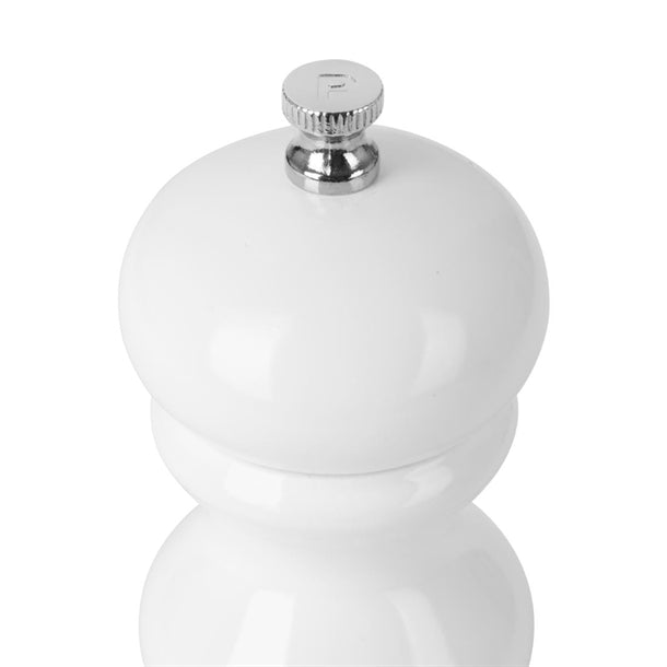 Olympia Salt Or Pepper Grinder White Hevea Wood 125mm dn652