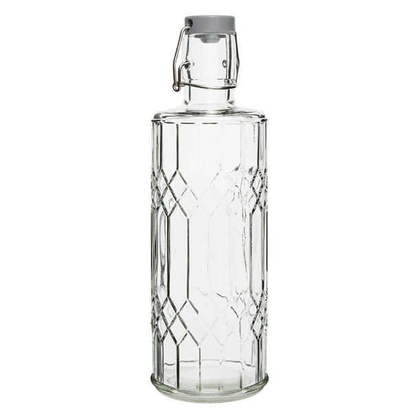 Olympia Geo Glasses Water Bottles with Stopper 1Ltr (6 Pack) dn816