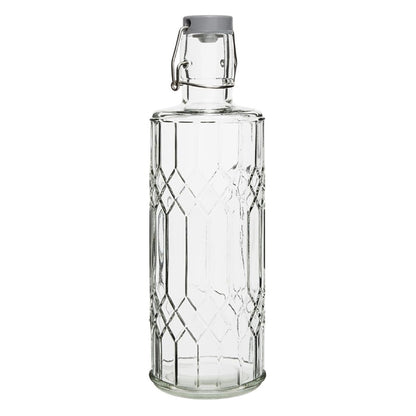 Olympia Geo Glasses Water Bottles with Stopper 1Ltr (6 Pack) dn816