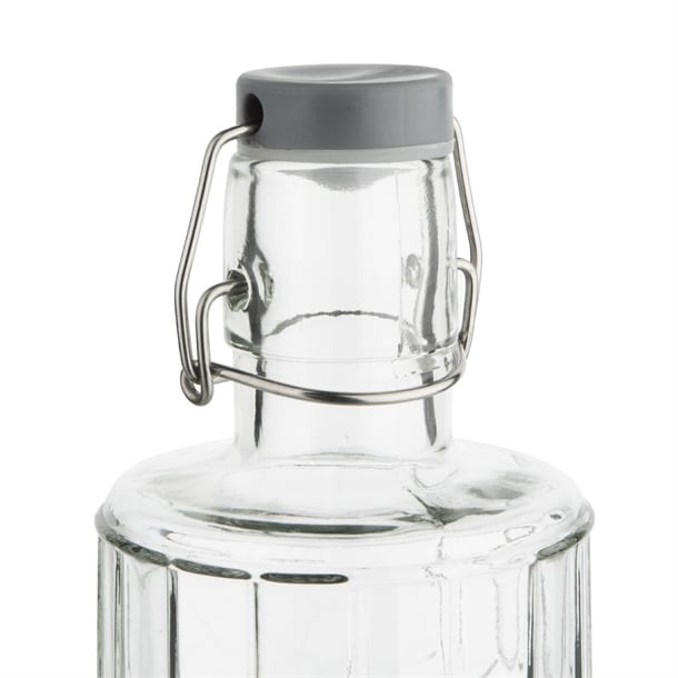 Olympia Geo Glasses Water Bottles with Stopper 1Ltr (6 Pack) dn816