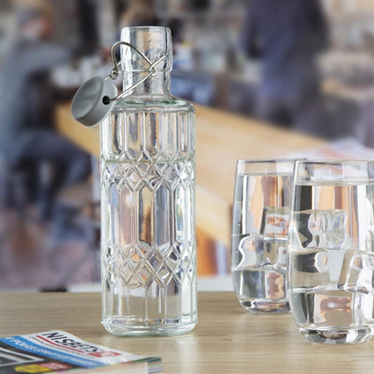Olympia Geo Glasses Water Bottles with Stopper 640ml (6 Pack) dn817
