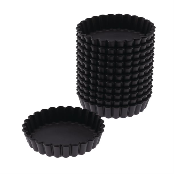 Matfer Bourgeat Exoglass Round Fluted Tartlet Mould 100mm (12 Pack) dn955