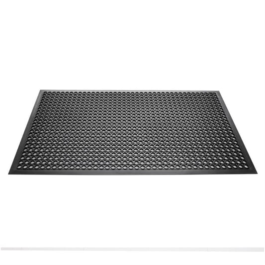 Jantex Rubber Anti Fatigue Anti Slip Floor Safety Mat Black 1500 x 900mm dp206