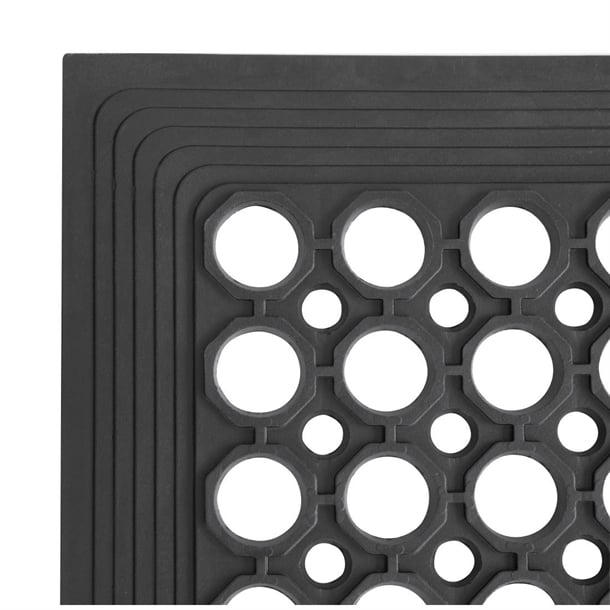 Jantex Rubber Anti Fatigue Anti Slip Floor Safety Mat Black 1500 x 900mm dp206