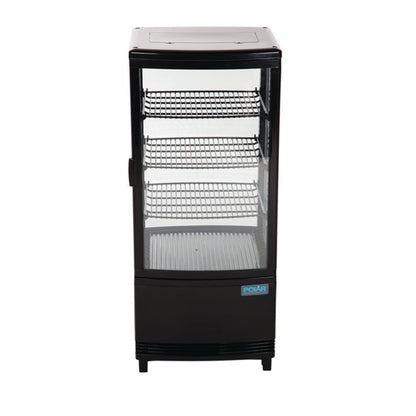 Polar C-Series Energy Efficient Curved Door Display Fridge Black 86Ltr cx574