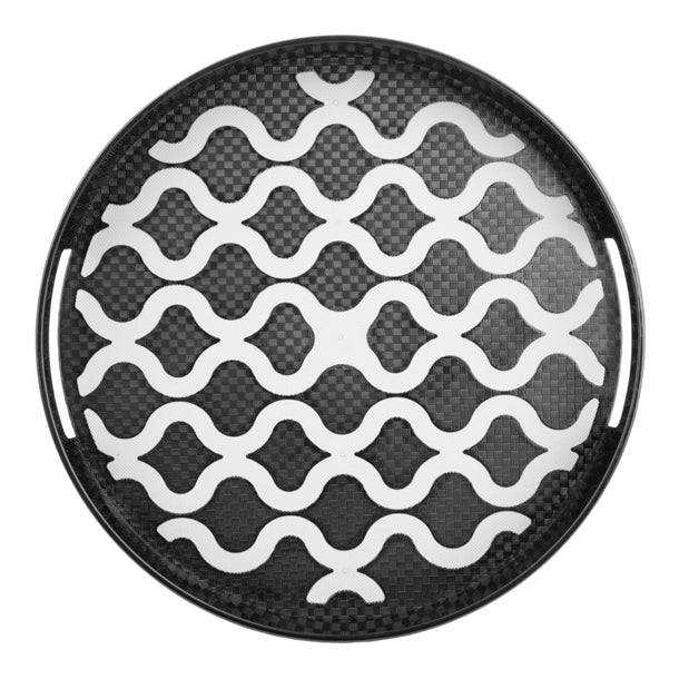 Olympia Kristallon PC Round Non Slip Tray with Handles 300mm dp664