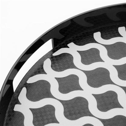 Olympia Kristallon PC Round Non Slip Tray with Handles 300mm dp664