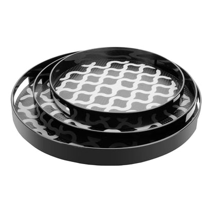 Olympia Kristallon PC Round Non Slip Tray with Handles 300mm dp664