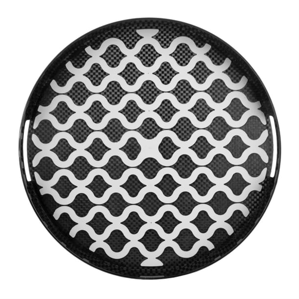 Olympia Kristallon PC Round Non Slip Tray With Handles 405mm dp666