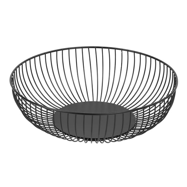 Olympia Wire Food Display Bowl Round Black 285x85mm dp670